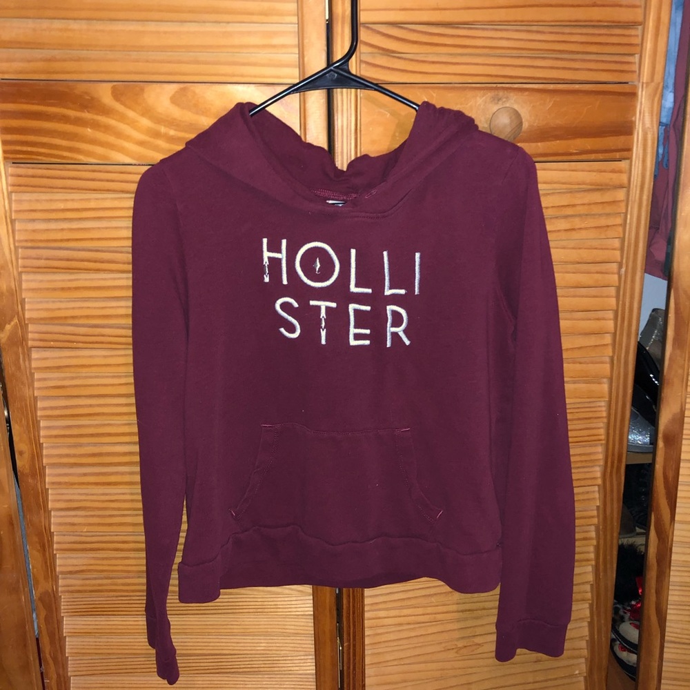 Burgundy Hollister Hoodie